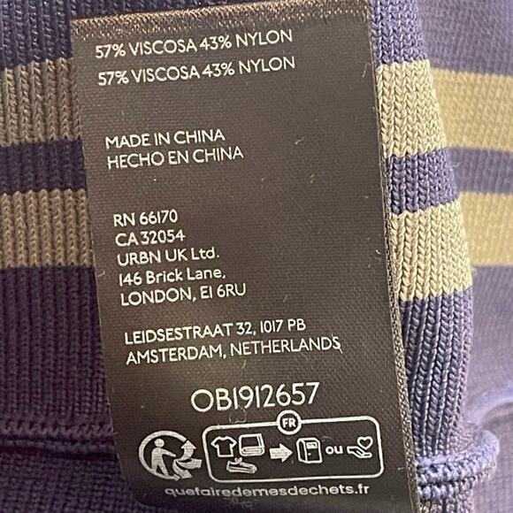 Maeve Anthropologie Sleeveless Sporty Stripe Mini Dress Size XL Blue Green NWT - Picture 10 of 11